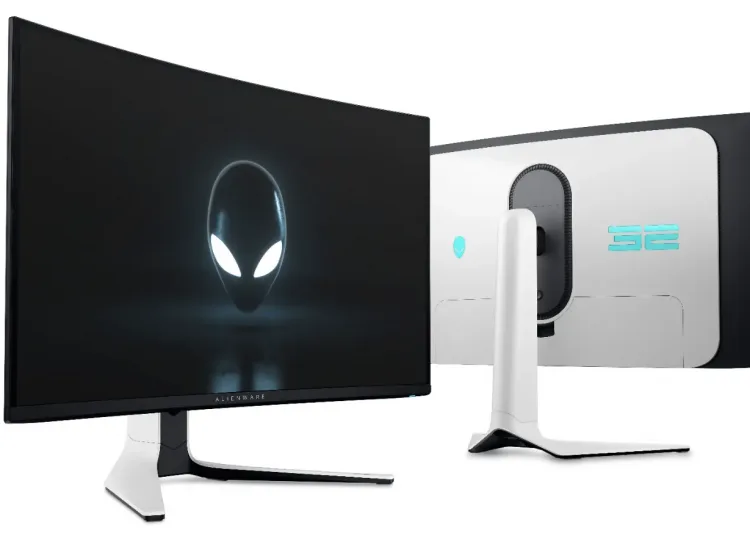 32-tummaren (AW3225QF) har förärats med ”CES Innovation Award Honoree” och har en böjd 4K-QD-OLED-panel som hjälper till att minska bildreflexer och underlätta den perifera bilduppfattningen.