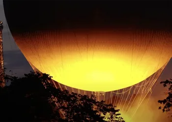 Flygande ballong i Paris under OS