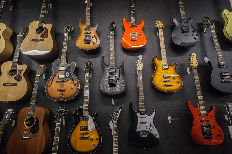 verschillende soorten gitaren