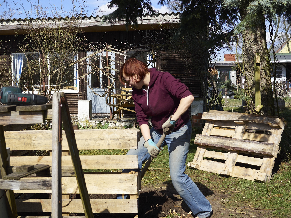 hochbeetbau selbstgemacht aus paletten