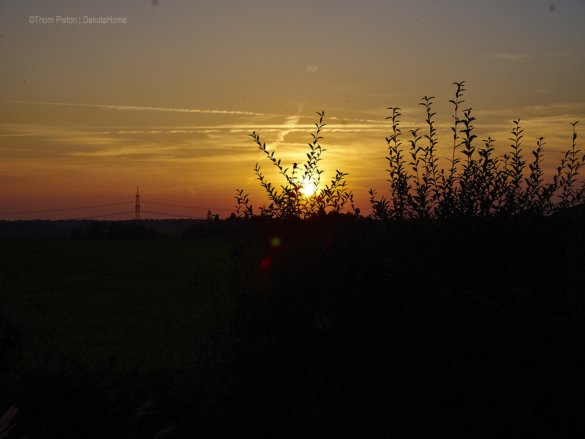 sonnenuntergang at dakota home