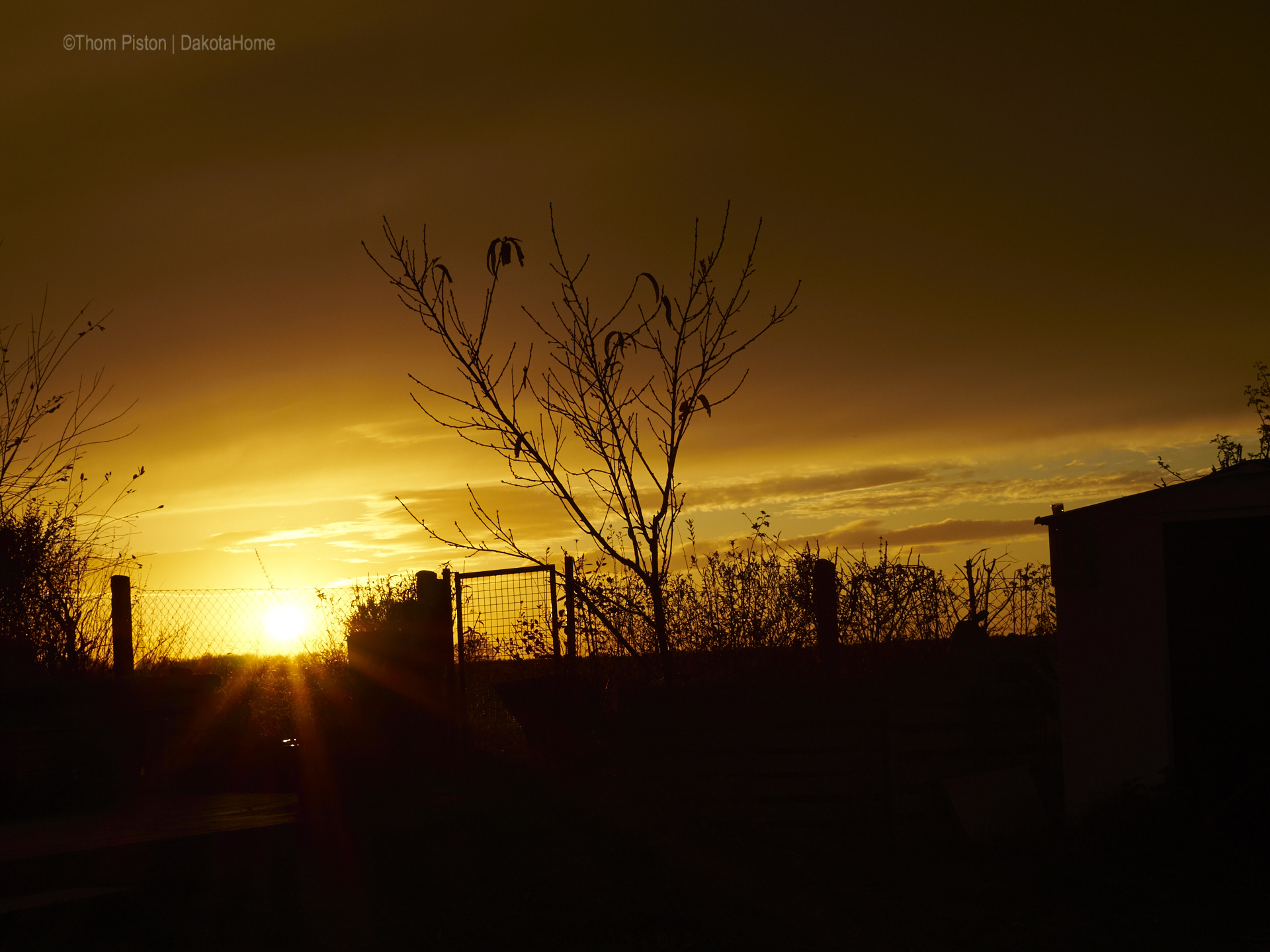 Sonnenuntergang Dakota Home ende November 2017