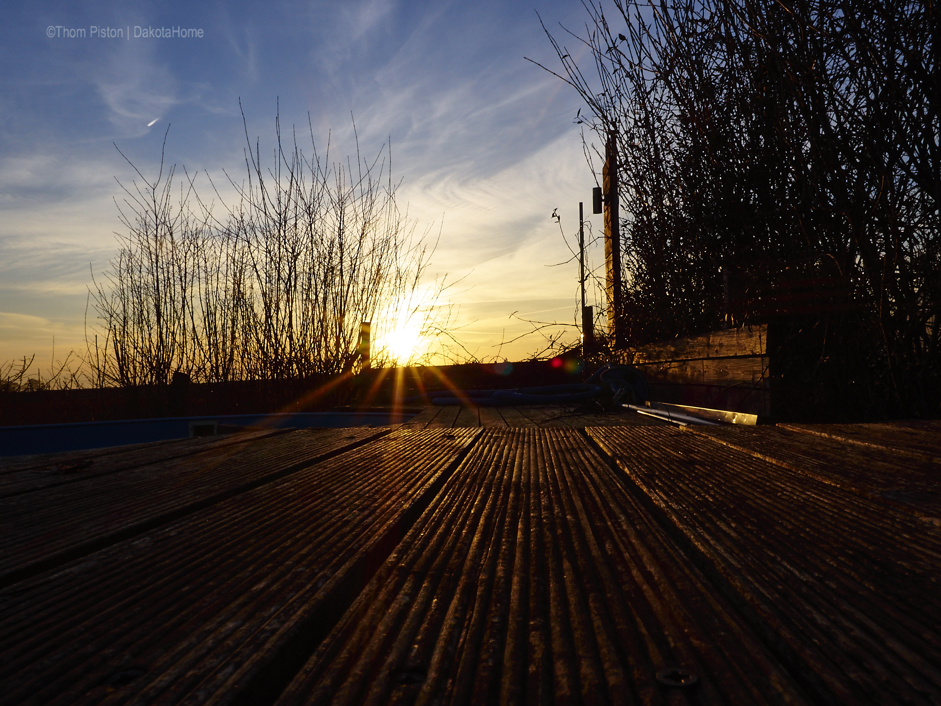 sonnenuntergang at dakota home