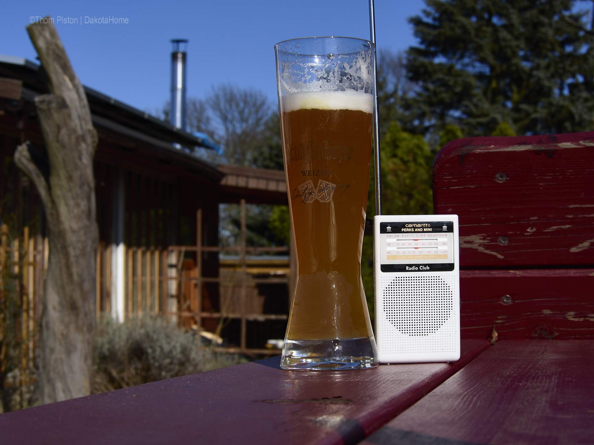 nach getaner arbeit gönnt man sich auch mal n weizen in der abendsonne..