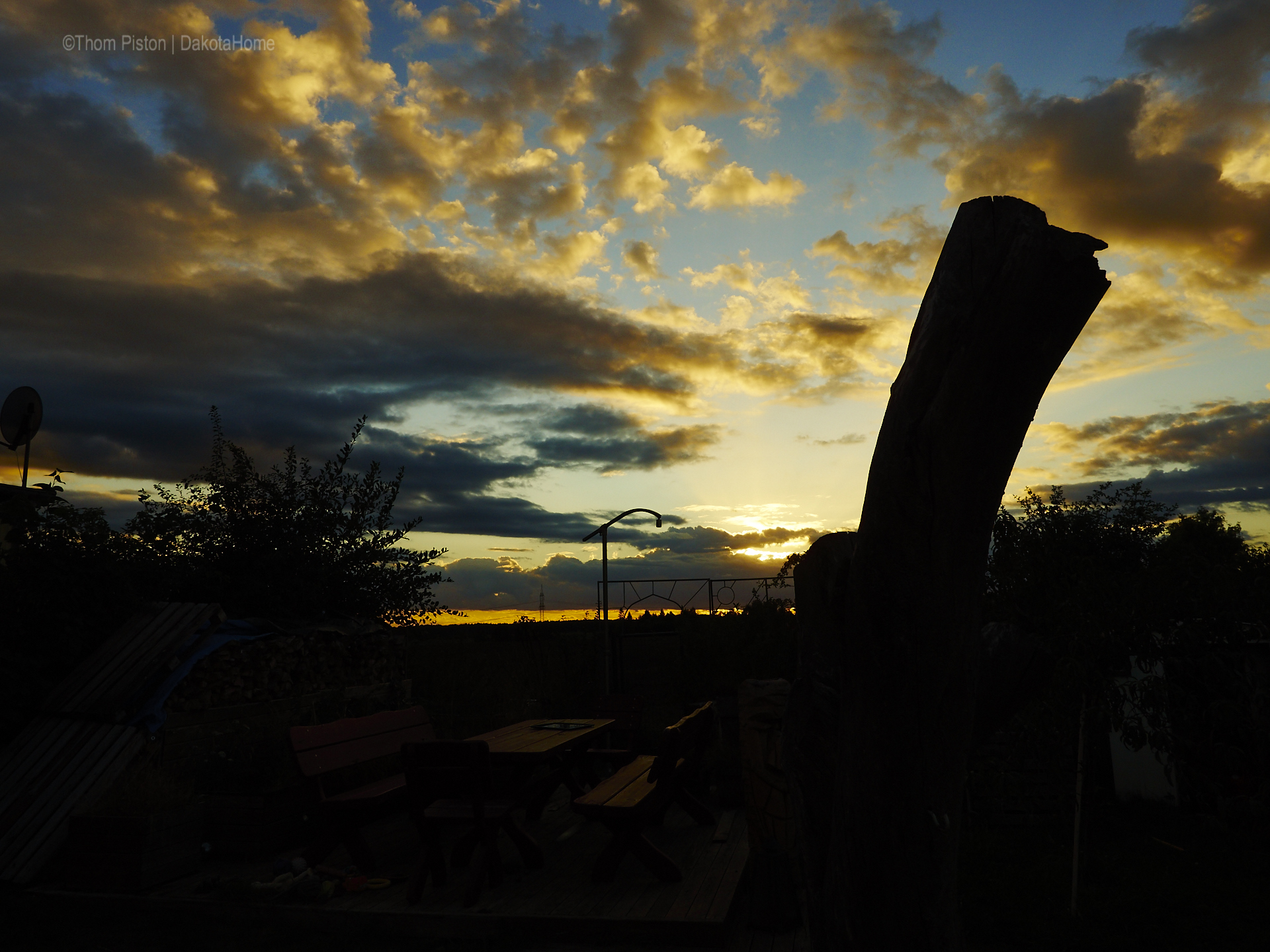 Sonnenuntergänge im Herbst am Dakota Home