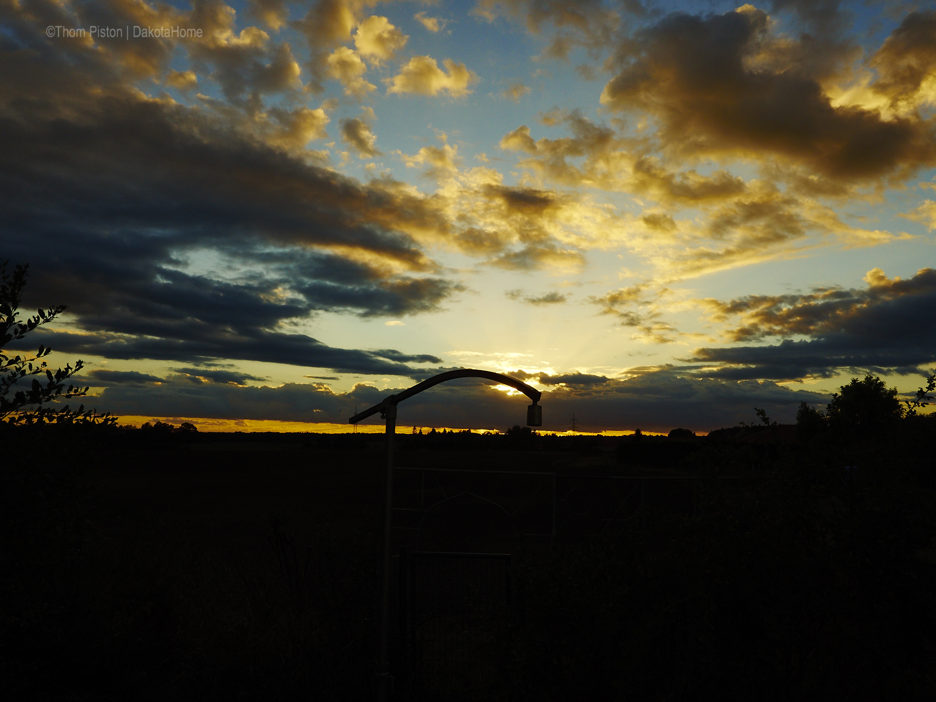 Sonnenuntergänge im Herbst am Dakota Home