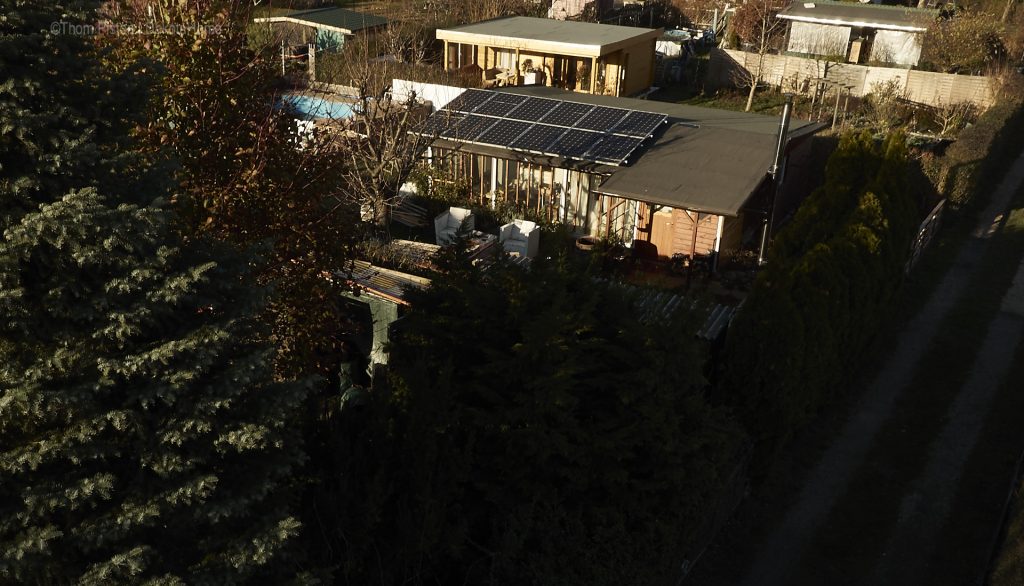 Ende November 2018, Dakota Home mit Solar | Photovoltaic Anlage und die Ponderosa von oben..