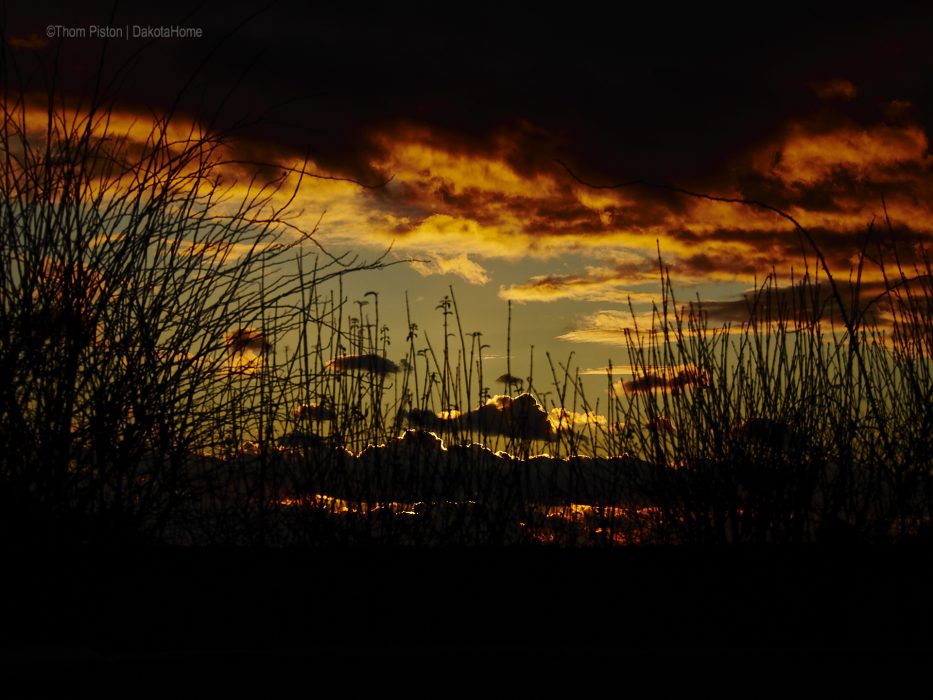 Sonnenuntergang, Brandenburg, Dakotahome, Februar 2019