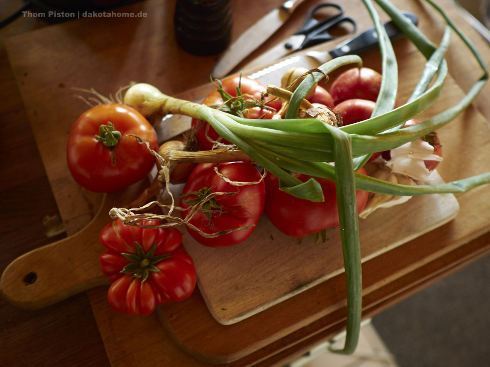 Tomaten..Paprika, Zwiebeln - Selbstversorgergarten fetzt..Ende September 2019, Dakota Home