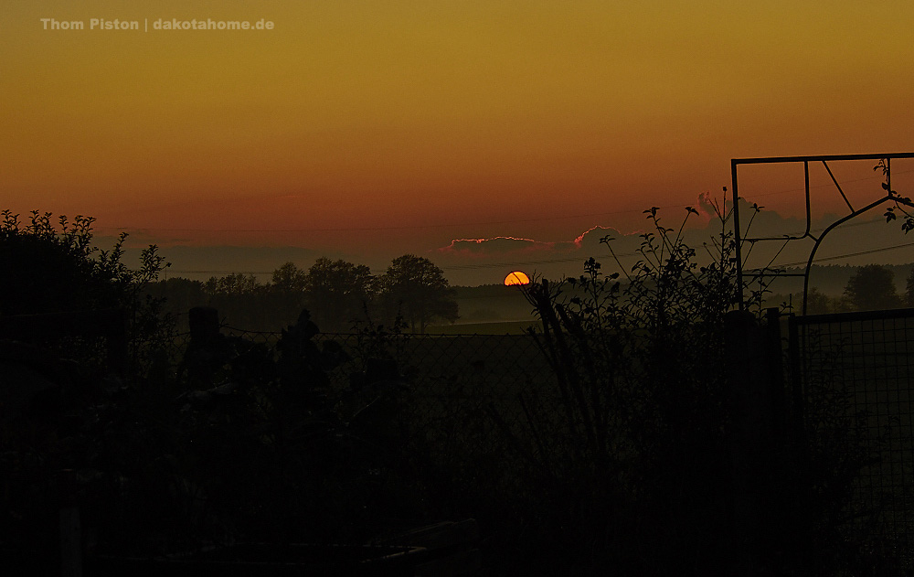 Sonnenuntergang im November am Dakota Home