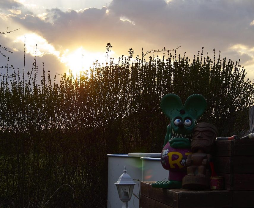 Sonnenuntergang Ostern 2020, Dakota Home, Brandenburg