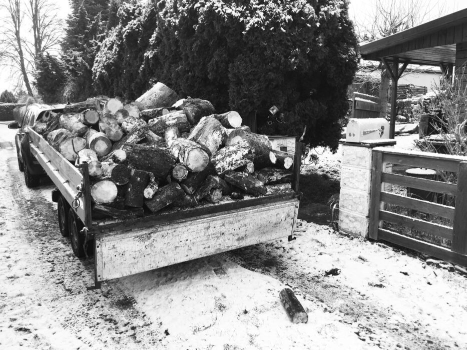 ... richtig HOLZ, ganz einfach in Wald fahren, schneiden , aufladen, denn herbringen und dann braucht mans nur noch reinräumen und stapeln...