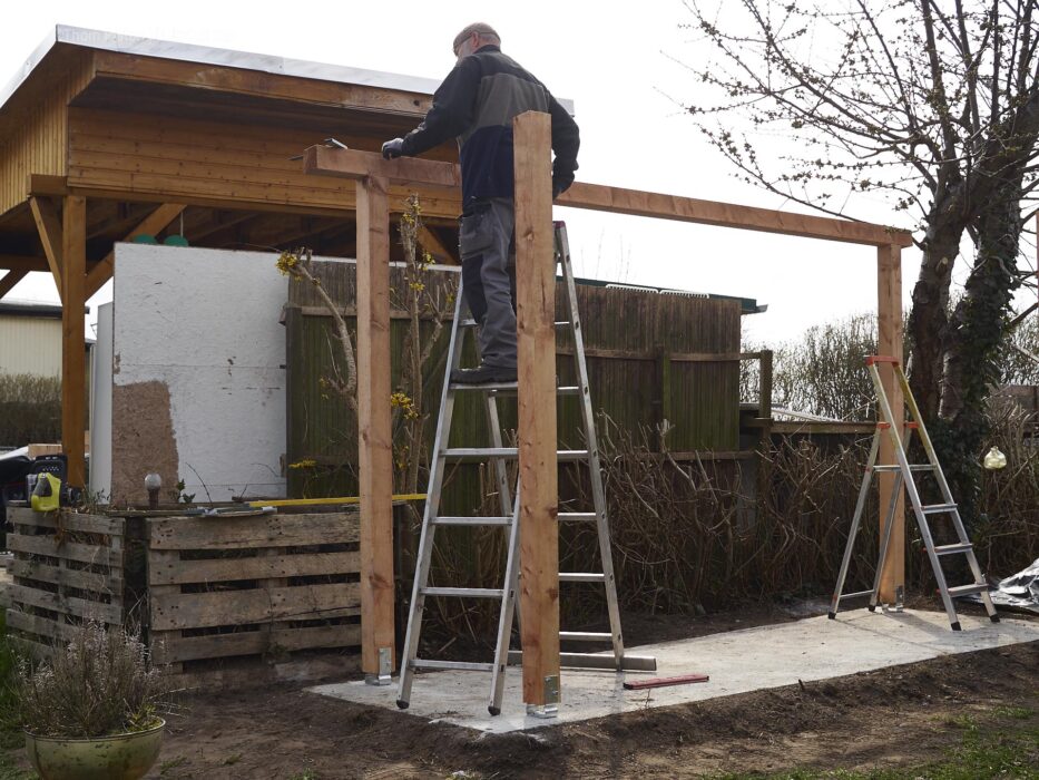 Ständerwerk Aussenküche selber bauen