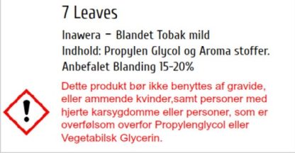 7 Leaves, longfil med e-juice til e-cigaretter