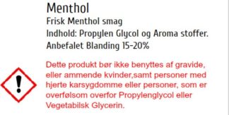 e-juice med menthol smag til e-cigaretter