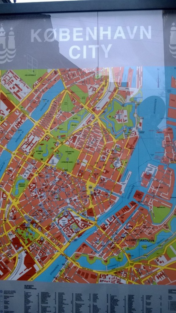 Kort over København City. Foto den 24. marts 2015 af Erik K Abrahamsen