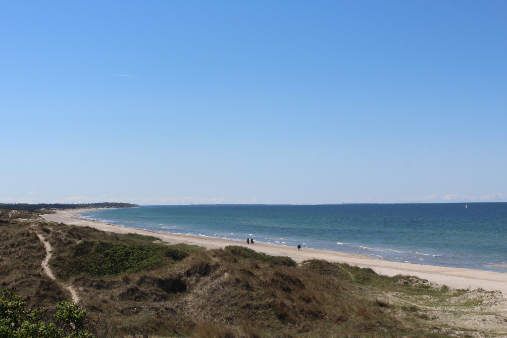 2 ryttere til hest. Udsigt mod Jyde Strand, Stængehus Strand, Melby Overdrev, P