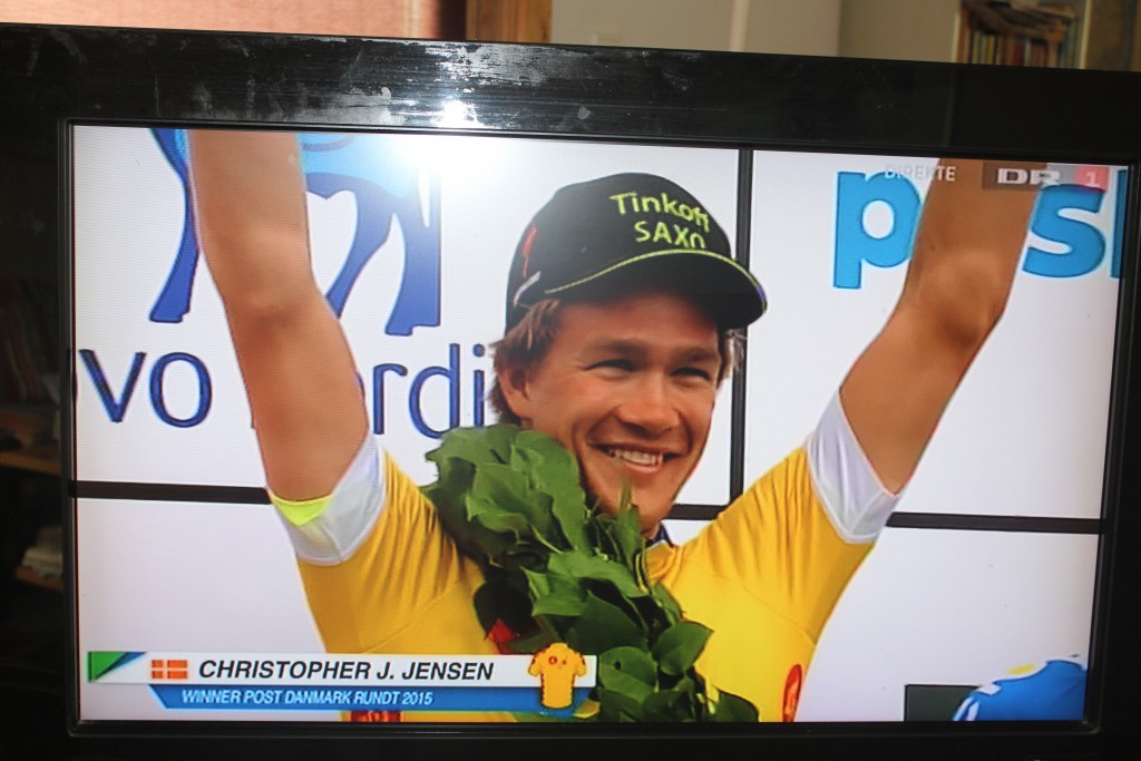 Christopher Juul Jensen Tinkoff-Saxo (TCS): Vinder af Post Danmark Rundt 2015 fotograferet på po