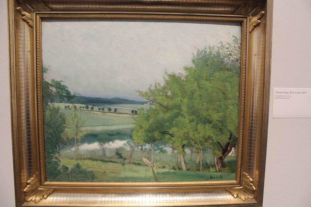 Carl Fredrik Hill: " Grønne Enge, Bois-le-Roi, 1877. Olie på lærred, 50 x 60 cm. Malmø Konstmuseum