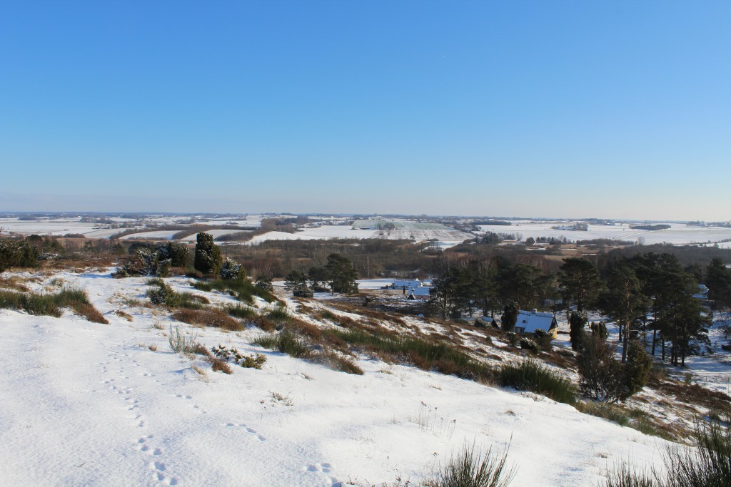 Tibirke Hill. View in direction south to Holløse Bredning and Ramløse village in horizon. Photo 5. february 2015 by Erik K Abrahamsen