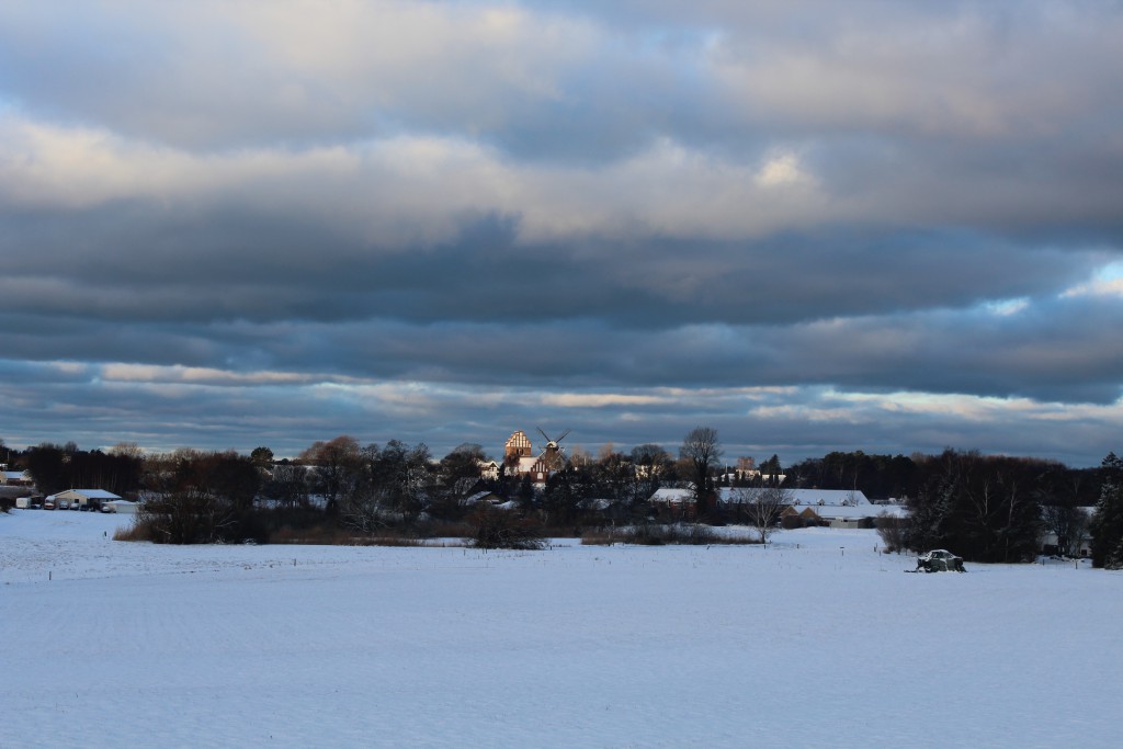 Melby Church and Melby Mill. Pho