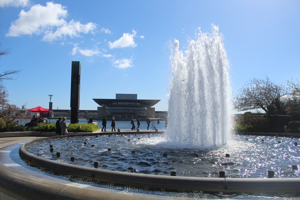 View from Amalie Garden (Amaliehaven constructed 1983 to Copenhagen Opera. Photo in direction south 20. april 2016 by Erik K Abrahamsen