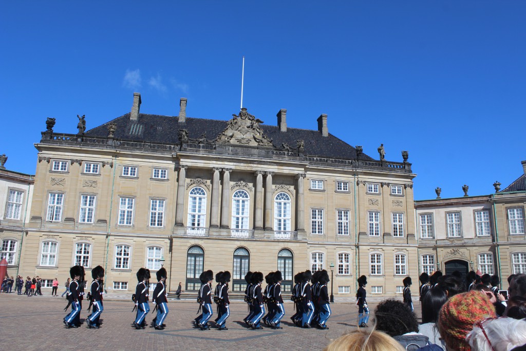 The Queens Royal Guard on Amalienborg Square