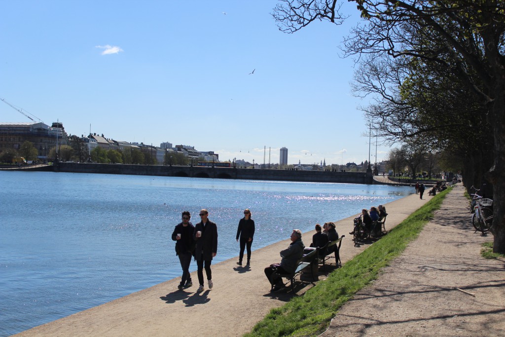  View to Sortedam Lake, Queen Loise Bridge and Copenhagen 