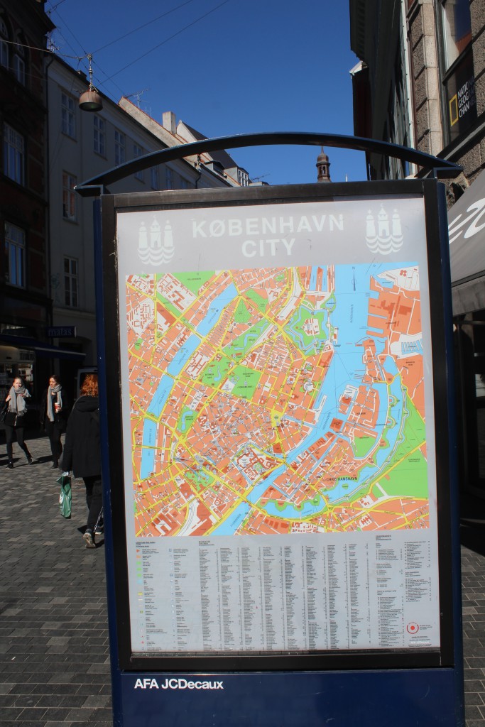 Map of Copenhagen City. Photo 1. april 2016 by Erik K Abrahamsen.