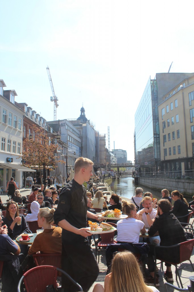 "Vadeswtet" at Aarhus River in center of 