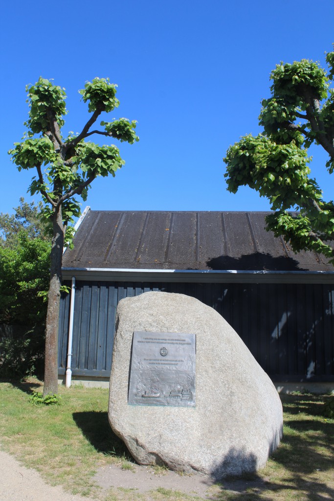 Morial Stone of the rescue of 6-7oo danish jews with fishing boats from Dragoer Harbour to freedom in Sweden octo