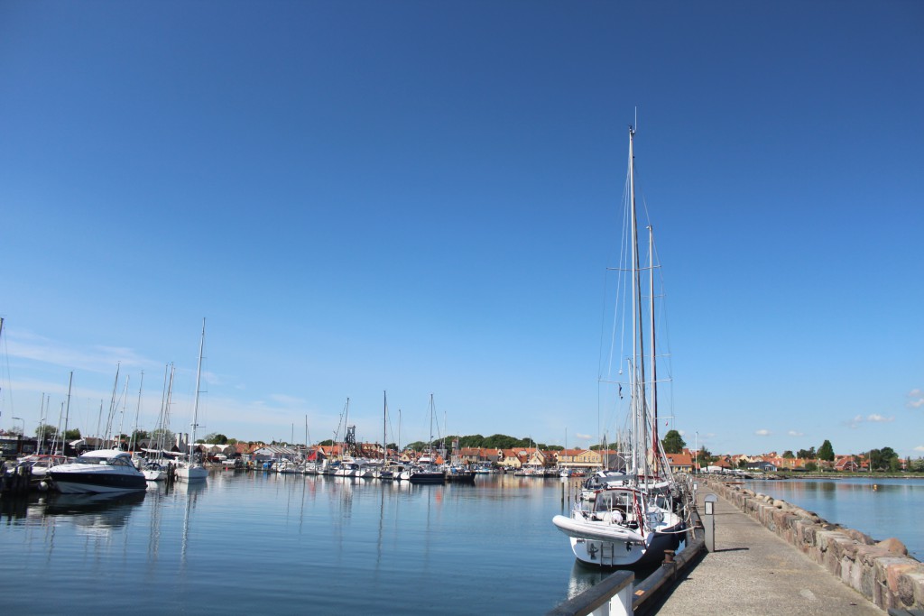 View to Dragoer Old Fishing Village from entrance to Harbour from Øresund. Photo 27. may 2016 by Erik K Abrahamsen.