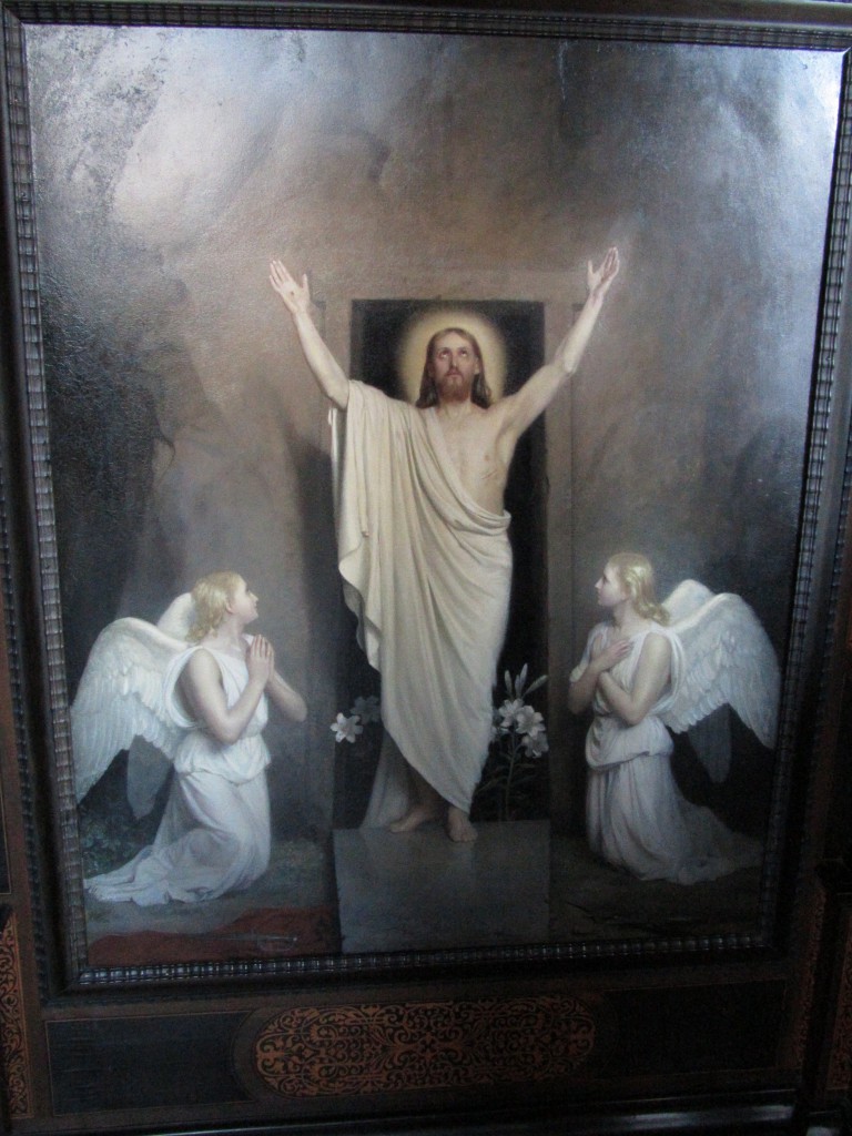 Resurrection of Our LORD Jesus Christ from the grave. Painting i Church of Frederiksborg Castle. Photo 2013 by Erik K Abrahamsen.