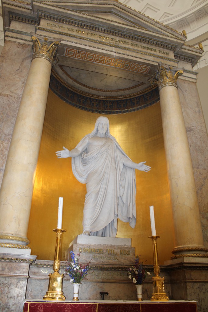 Cathedral VOr Frue Kirke" in Copenhagen. Kristus figur by sculptor Ber