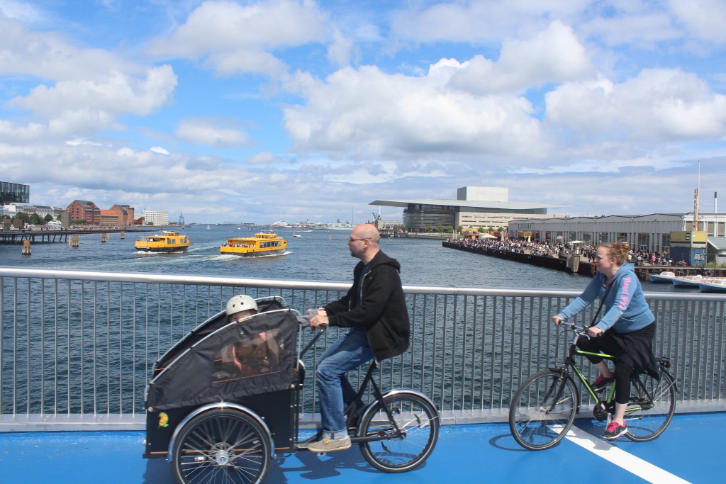 View from top of Inderhavnsbroen to Copenhagen Innder harbour with af right Papirøen, Copenhagen Opera and naval Base Holmen. Photo in direction east 9. j