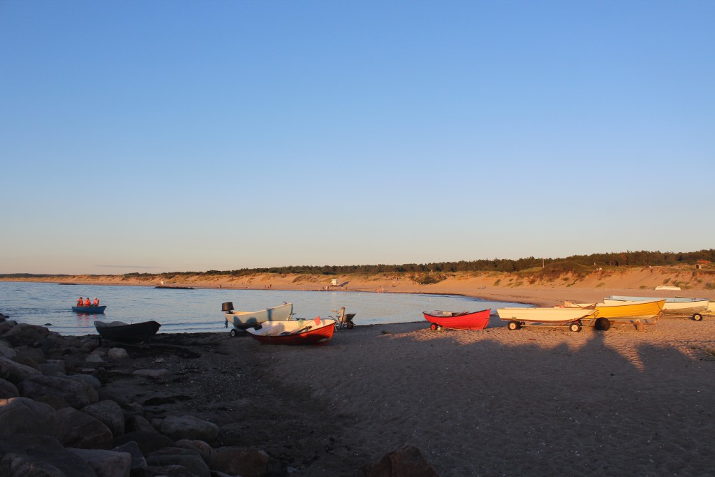 9.05 PM 2. august 2016 on Liseleje Beach. View from "Pynten" in direction east to Tisvilde Hegn. Photo by Erik K Abrahamsen.