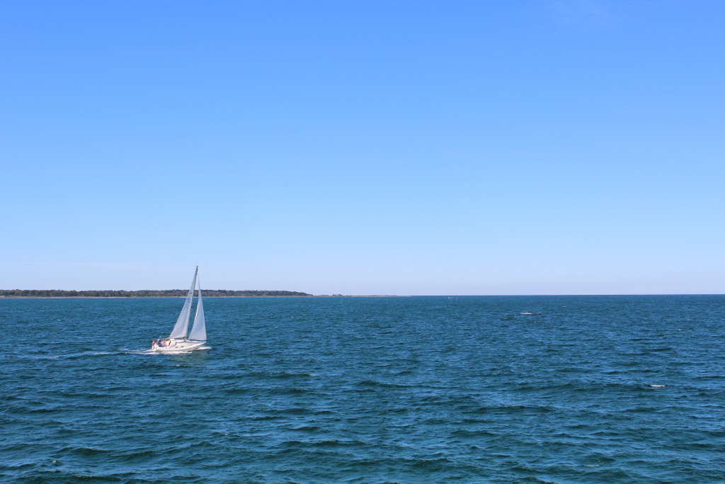 View in direction mort/west to Isefjord and kattgat between Rørvig at right and H