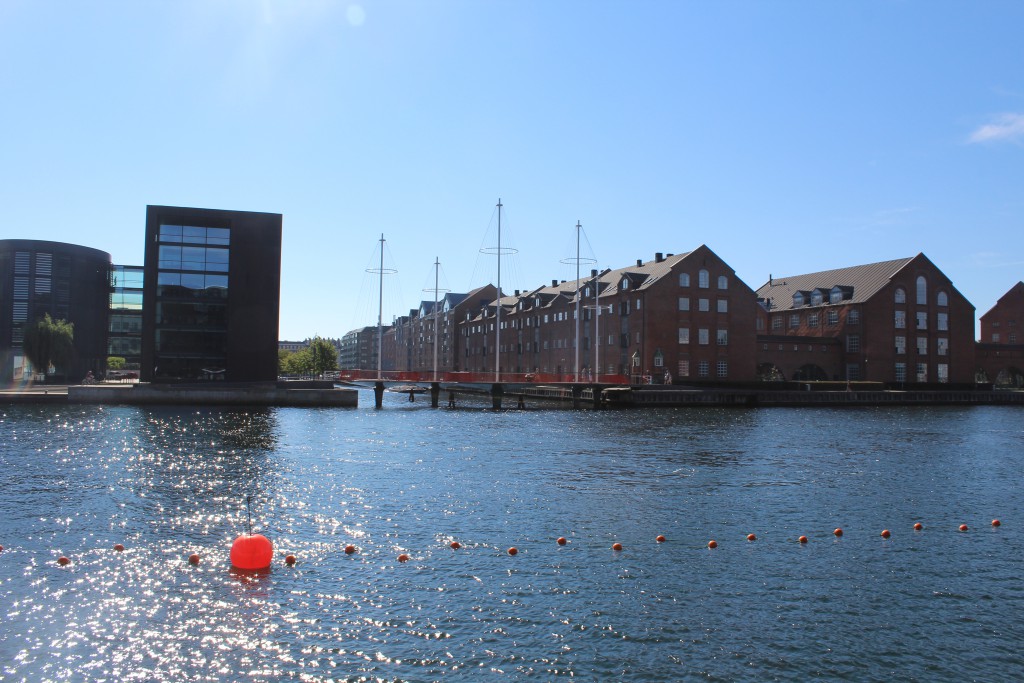 bike-, walk and run bridge "Cirkelbroen" passing Christianshavns Canal. Phoot in direction south 25. august 2016 by Erik K Ab