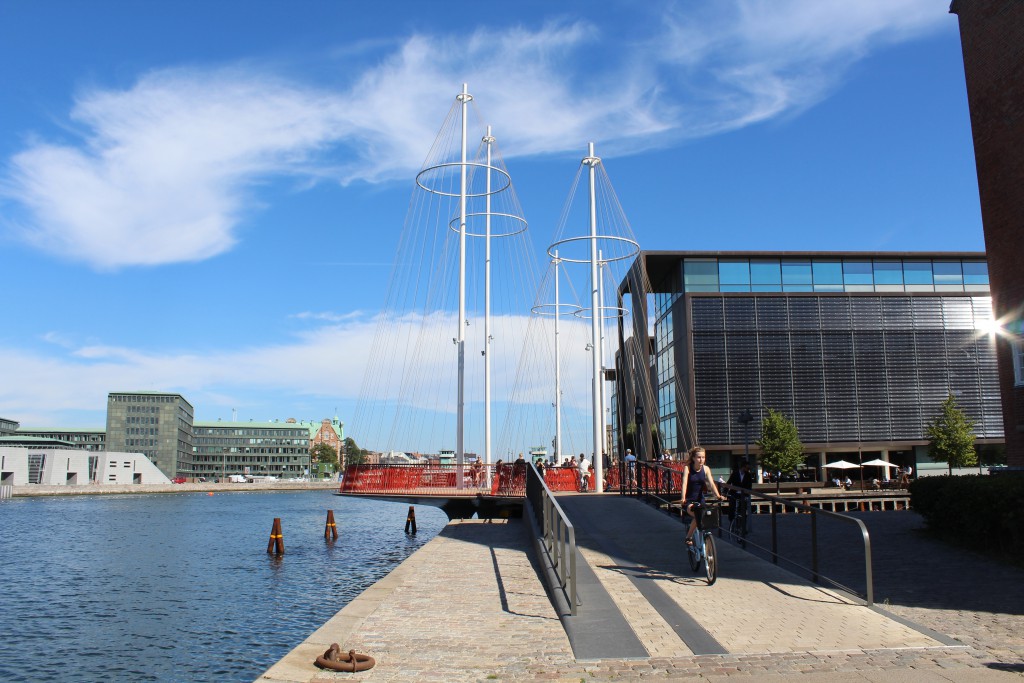 Cirkelbroen - Circle Bridge by artist Olafur Eliasson on south side of Copenhagen Inner Harbour