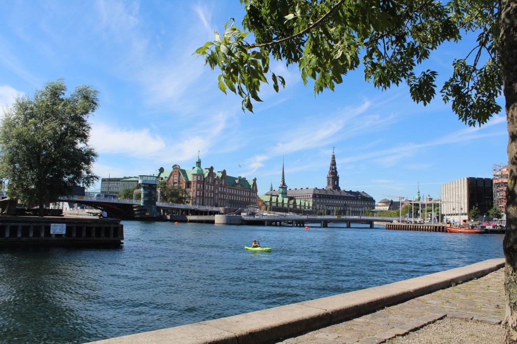 View from Asian Place on Christiansborg to Copenhagen City with Børsen and this Chris