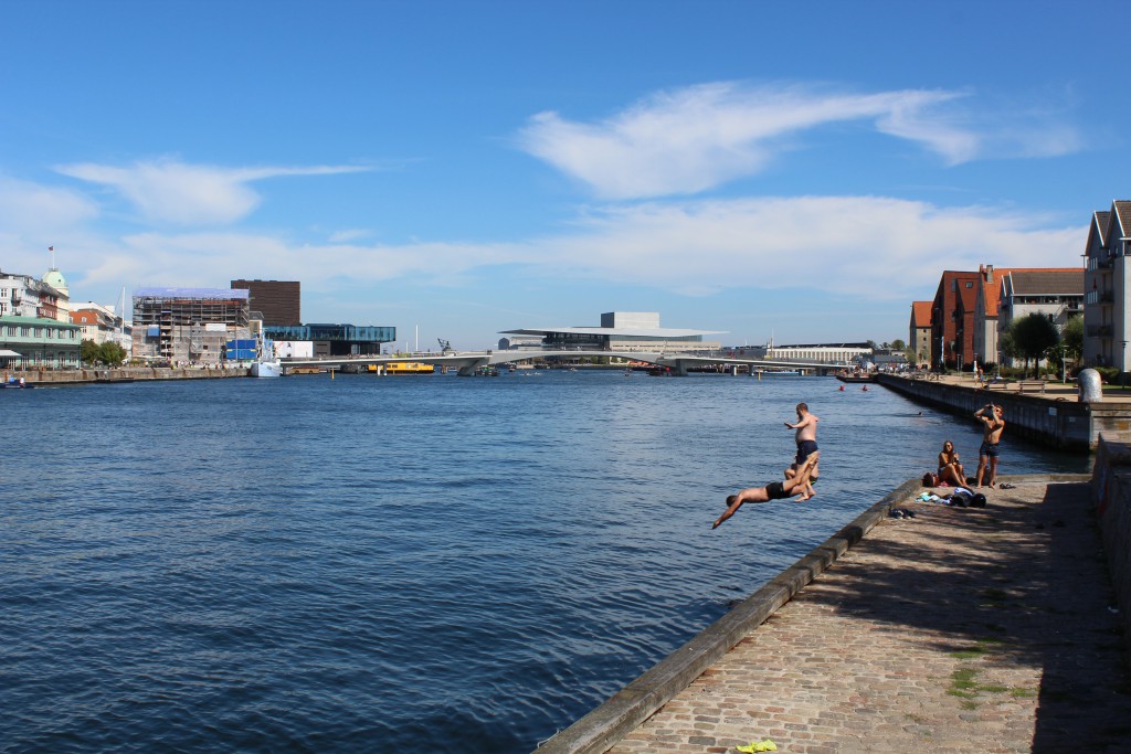 Christianshavn on north side of Copenhagen Inner Harbour, At right iresidential