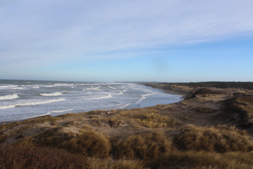 Liseleje Strand - udsigt mod øst mod TisvildeHegn og Tisvildeleje helt ude i horisonten. Foto den 27. d