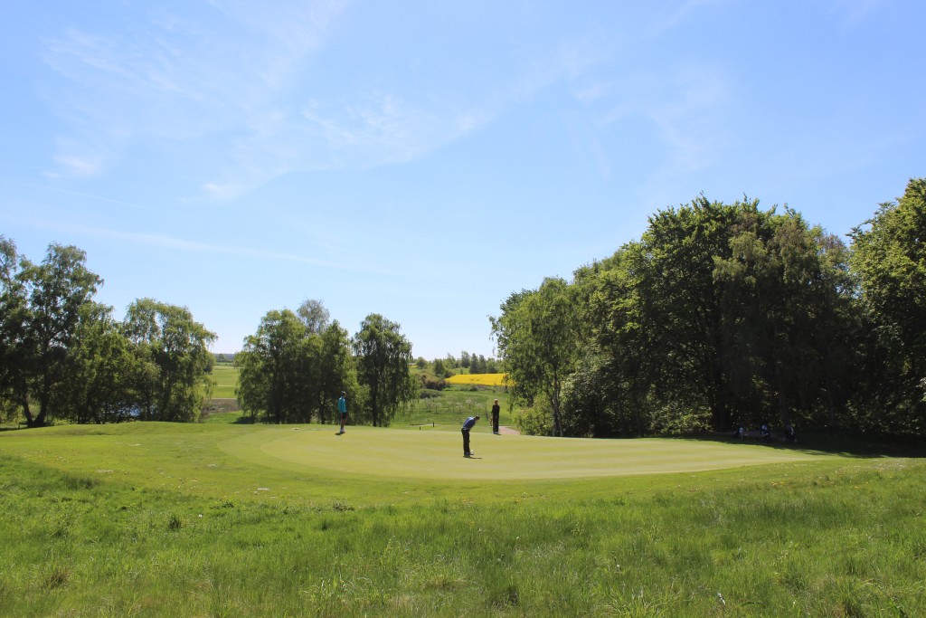 Hul 7. !08 m. Par 3. Putting. Foto i retning syd