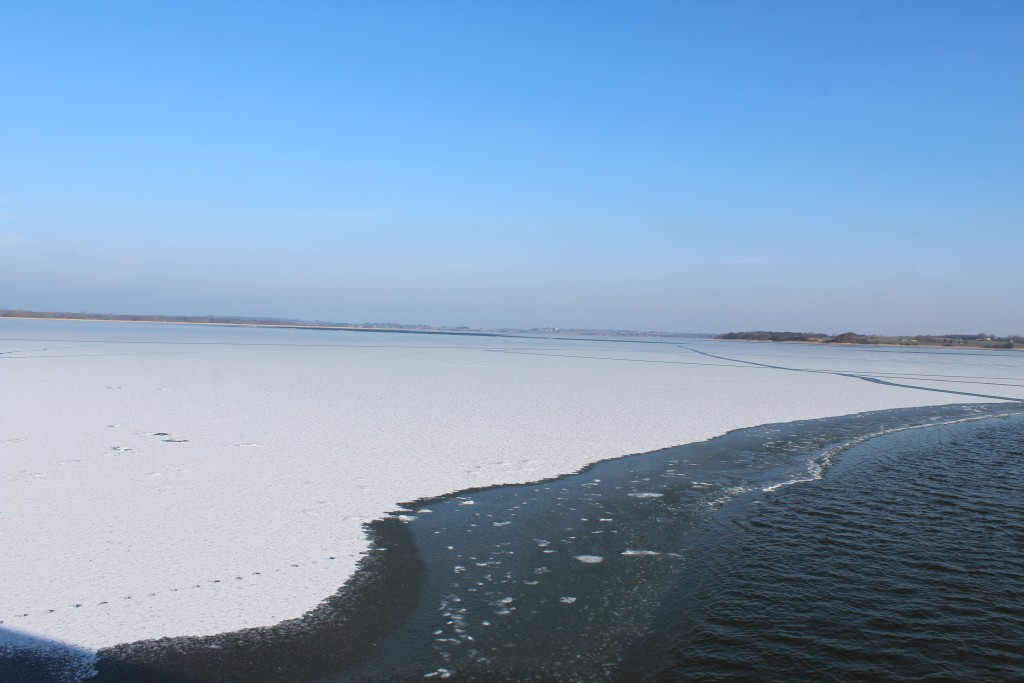 Arrsø lake. View from view point installation. Photo in direction east to Arrsø lake, Arrenæsr at right and Ramløse opposite the lake 9. febraury 2018 by erik K Abrahamsen.