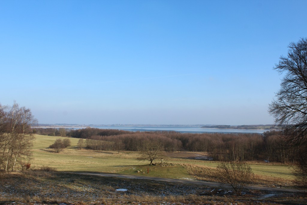 View from Frederiksdal forest to Arresø lake. Photo in direction north-east to Arresø lake. Photo 9. february 2018 by erik K Abrahamsen.