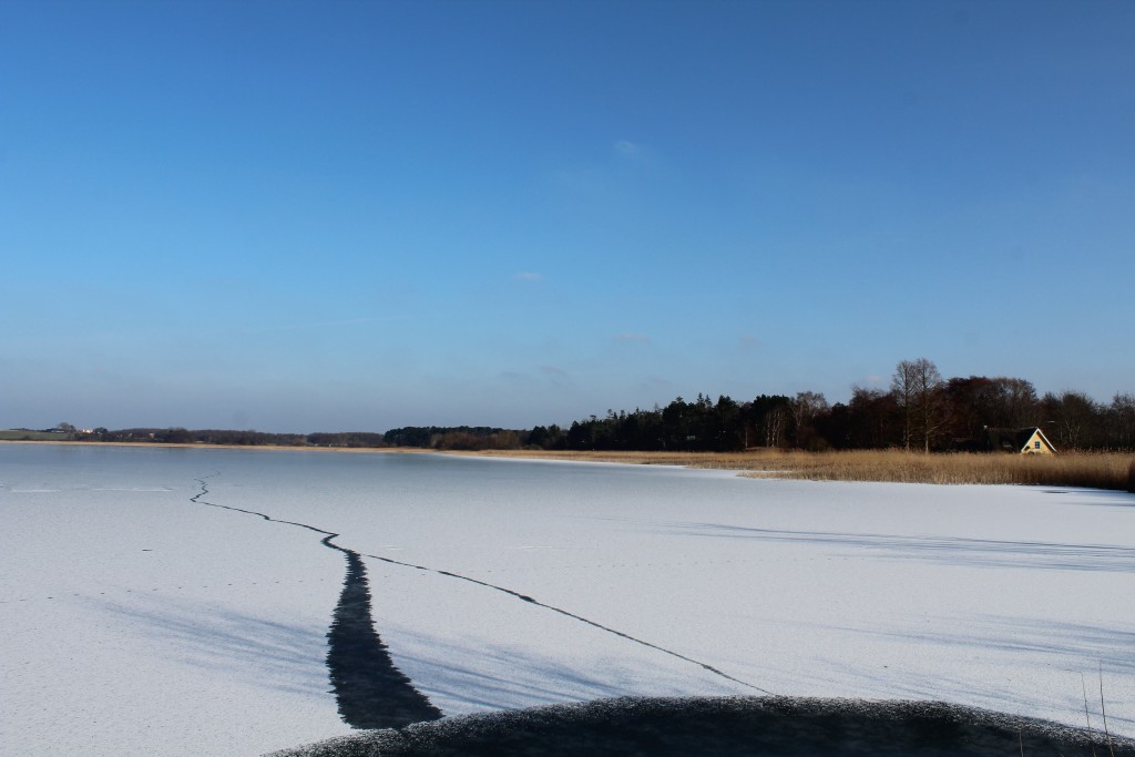 View to Arresø Lake and Arrenæs Peninsula. Photo in direction east 9. february 2018 by erik K Abrahamsen.