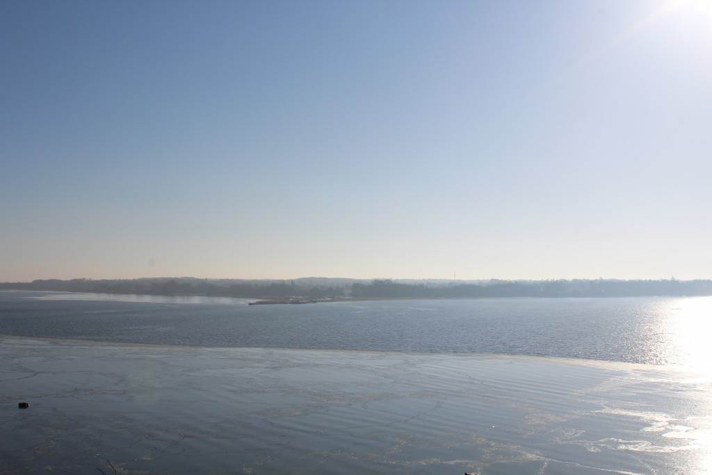 View in direction to Kulhuse ferry harbour on Hornherred peninsula. Photo in direction south 14. february 2018 by Erik K Abrahamsen.