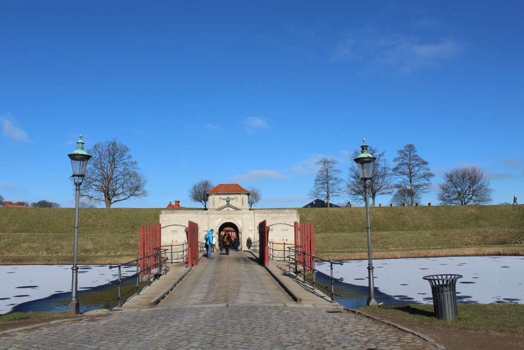 Kastellet Fortress. Main entrance "Kongeporten" througt moats and ramparts. Photo 22. febrauary 2018 by erik K Abrahamsen.