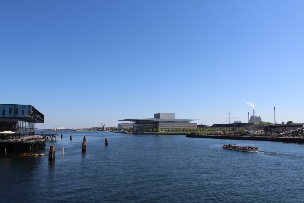 Copenhagen Inner Harbour. View in direction east from ned walk- and bike bridge