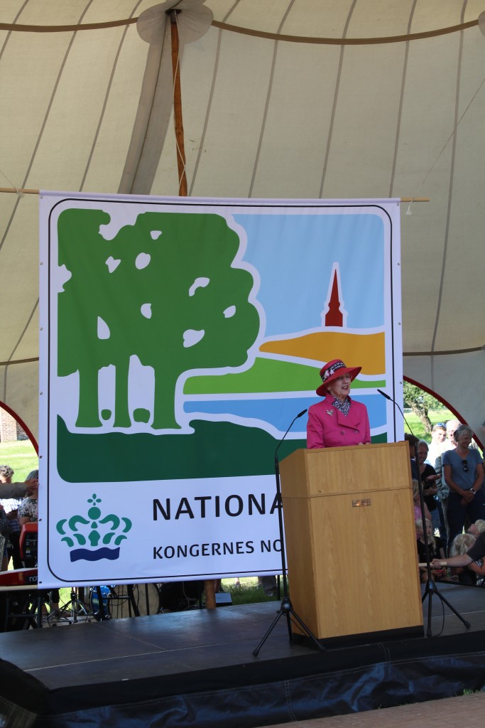 Dronning Margreteh taler vid indvielsen af nationalpark Kongernes Nordsjælland. Foto den 29 maj 2018 af erik k abrahamsen